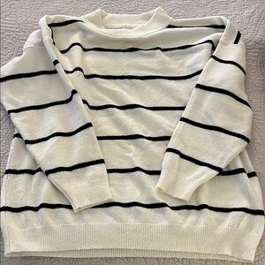 Striped White and Black Sweater